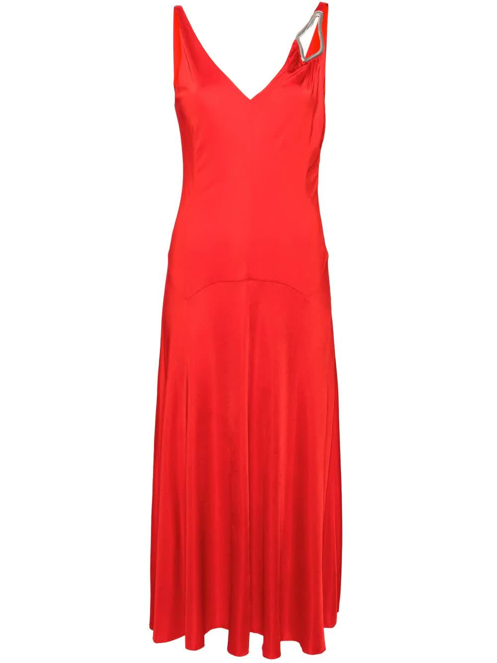 Lanvin Abito Midi A-line Senza Maniche Red – Women