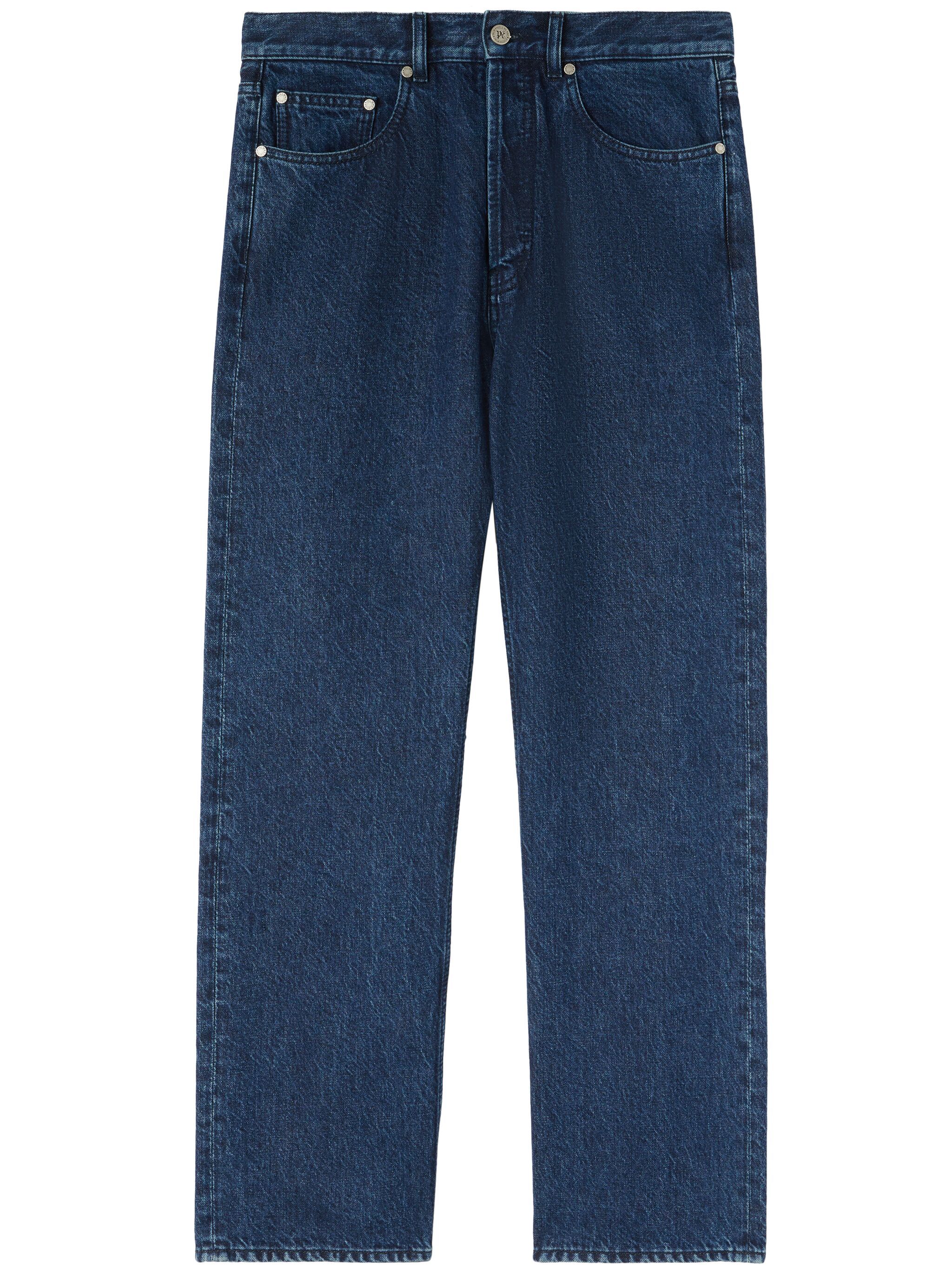Palm Angels Men's Blue Mw Classic Logo Loose Dnm Pnt Cotton Jean
