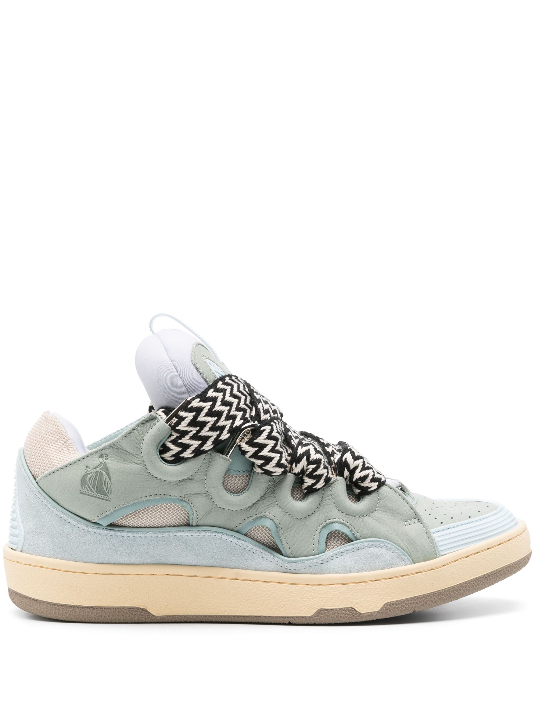 Lanvin Curb Sneakers Blue Calf Calzature - Unisex