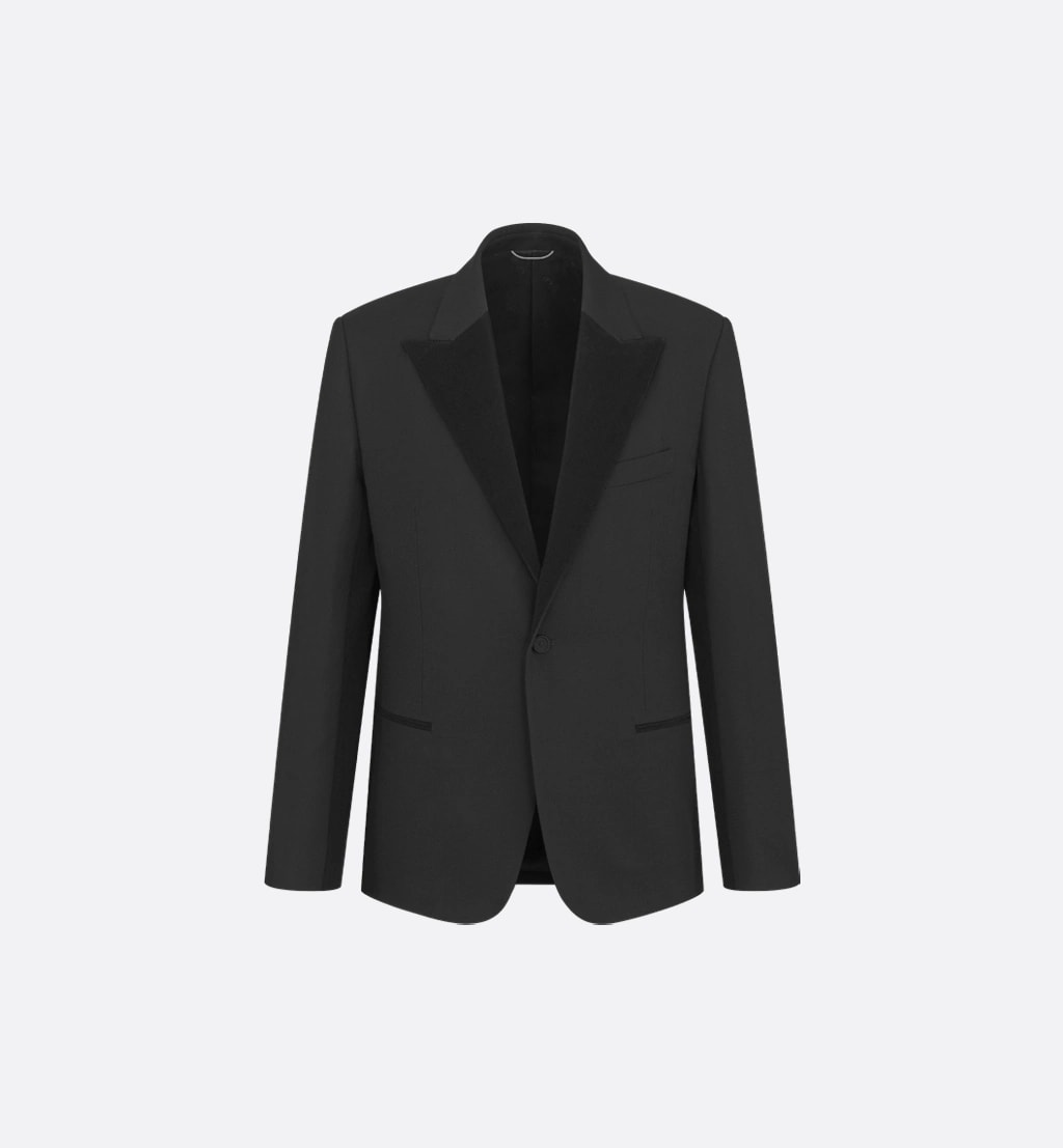 Christian Dior Woven Jacket Black Blazer - Men