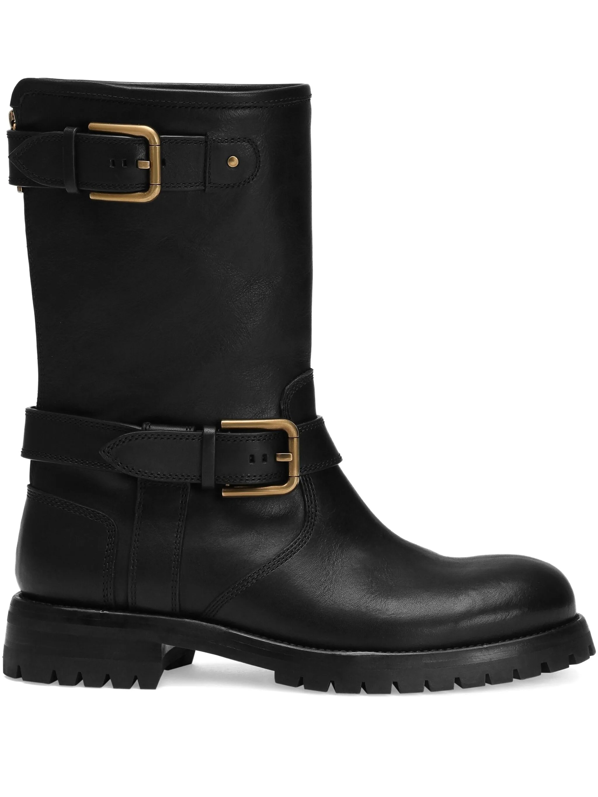 Dolce & Gabbana Biker Black Leather Calzature - Women