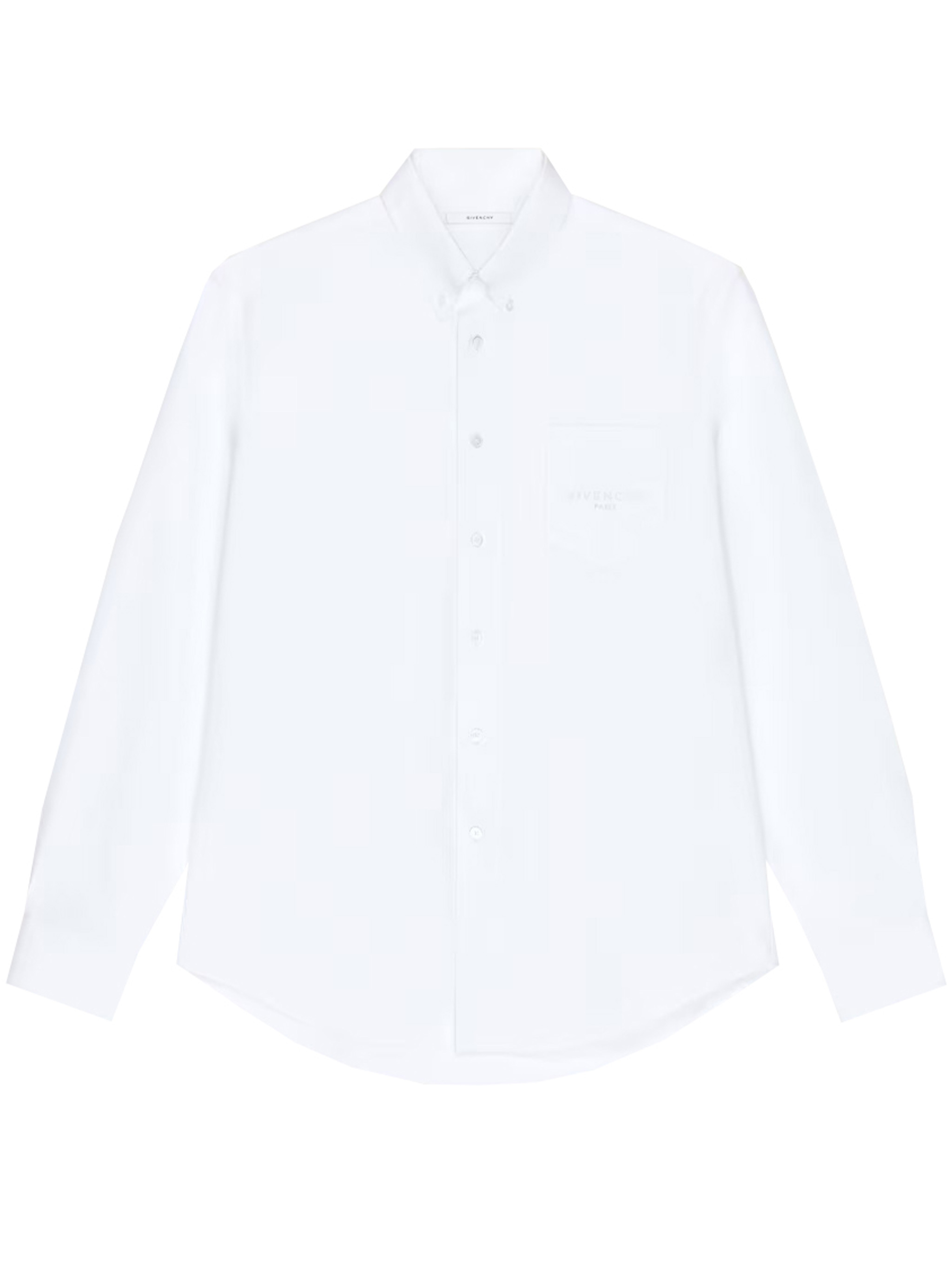 Givenchy Classic Fit Ls Shirt Jacquard White Camicia - Men