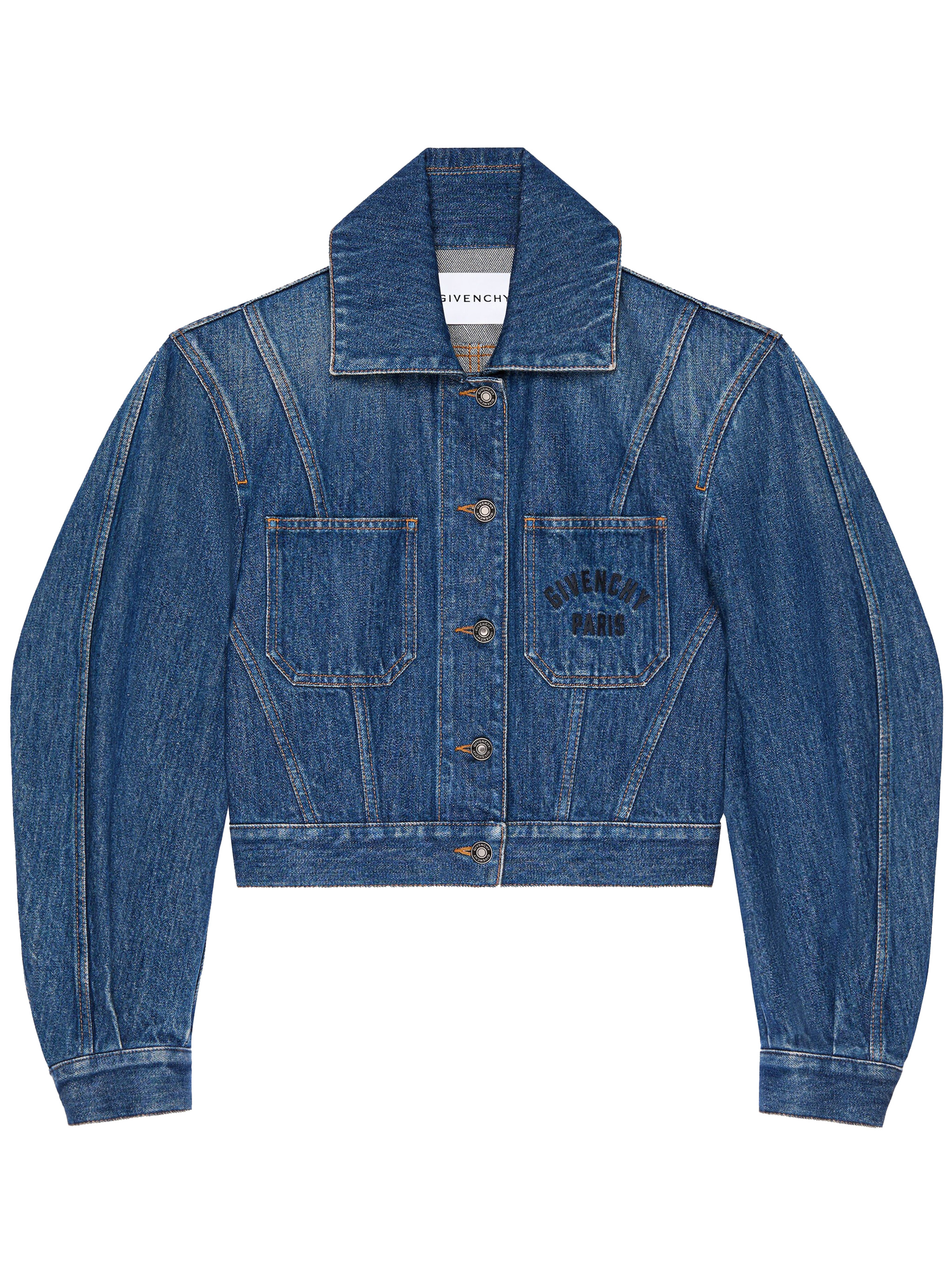Givenchy Cropped Denim Jacket Blue Giacca – Women