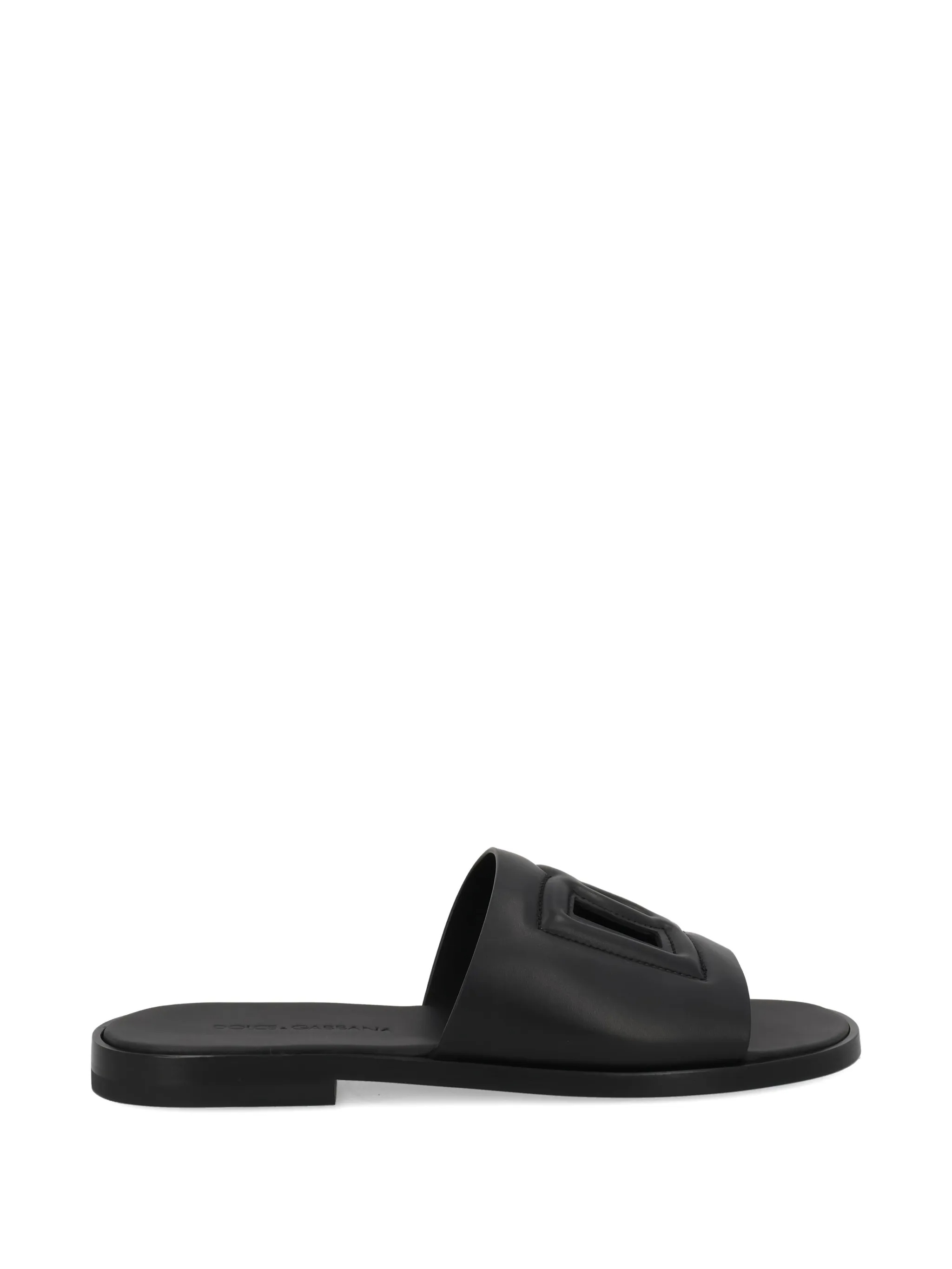 Dolce & Gabbana Ciabatta Black Leather Calzature - Men