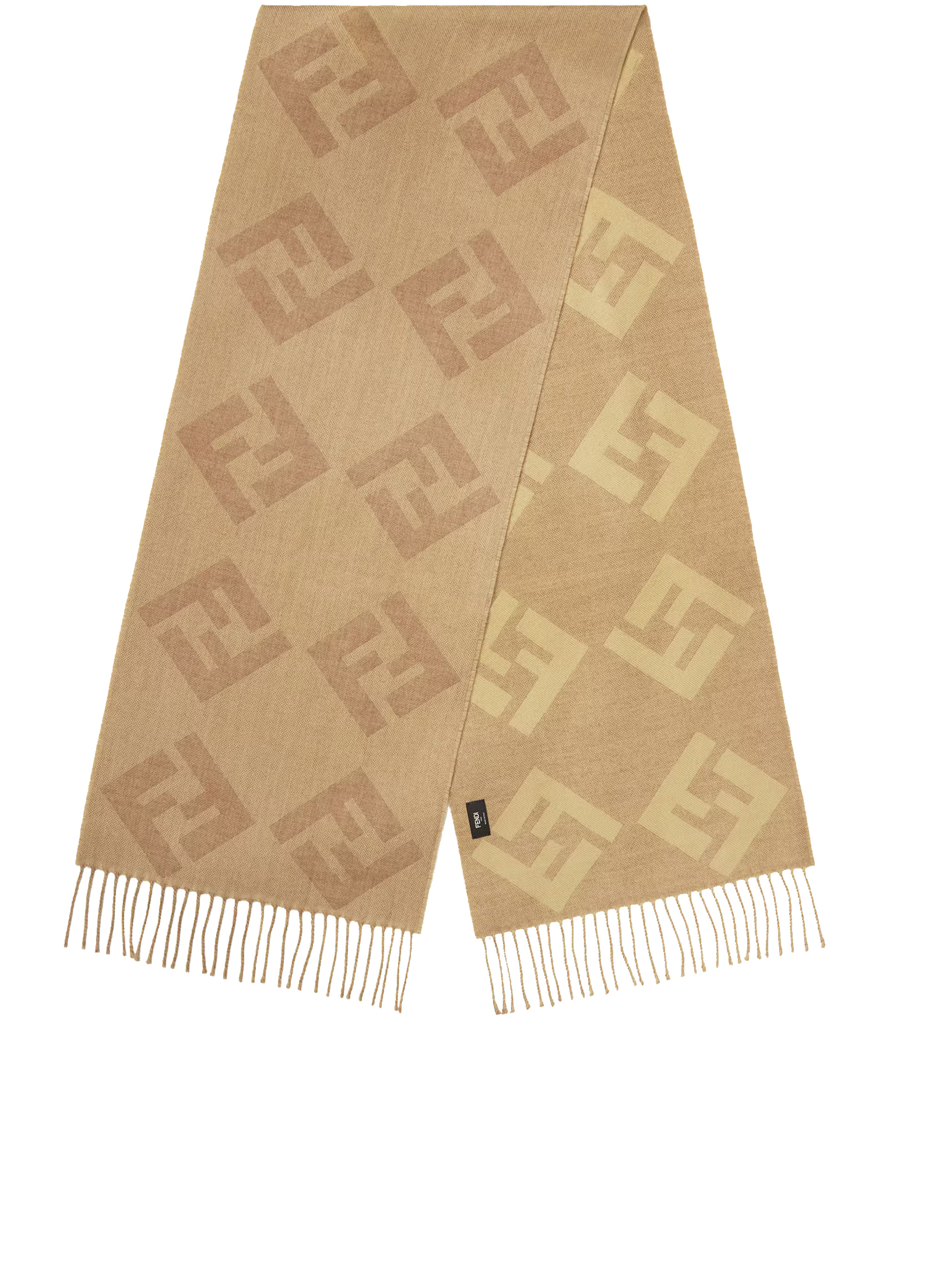 FENDI Fendi Sciarpa 35x180 Ff Oblique Fon Nude & Neutrals - Men　フェンディ スカーフ 35x180 Ff オブリーク フォン ヌード & ニュートラル - メンズ