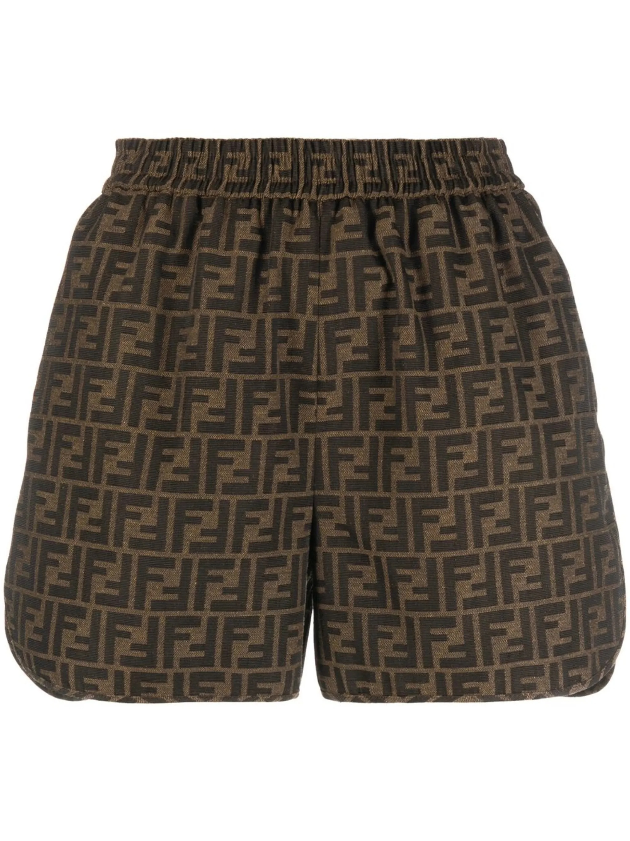 Fendi Short Ff Canvas Brown – Women