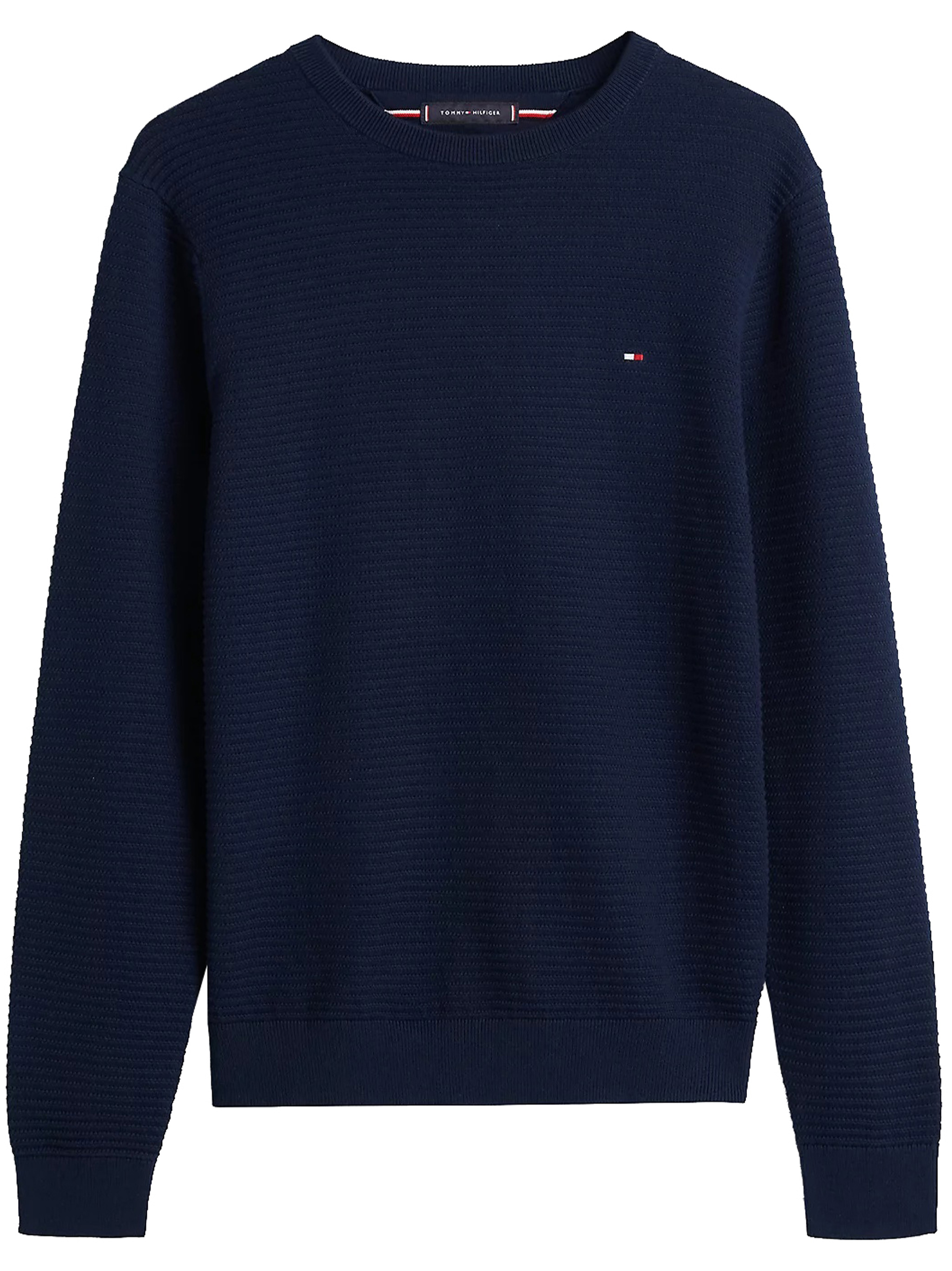 Tommy Hilfiger Men's Blue Seasonal Structure Cneck Maglia