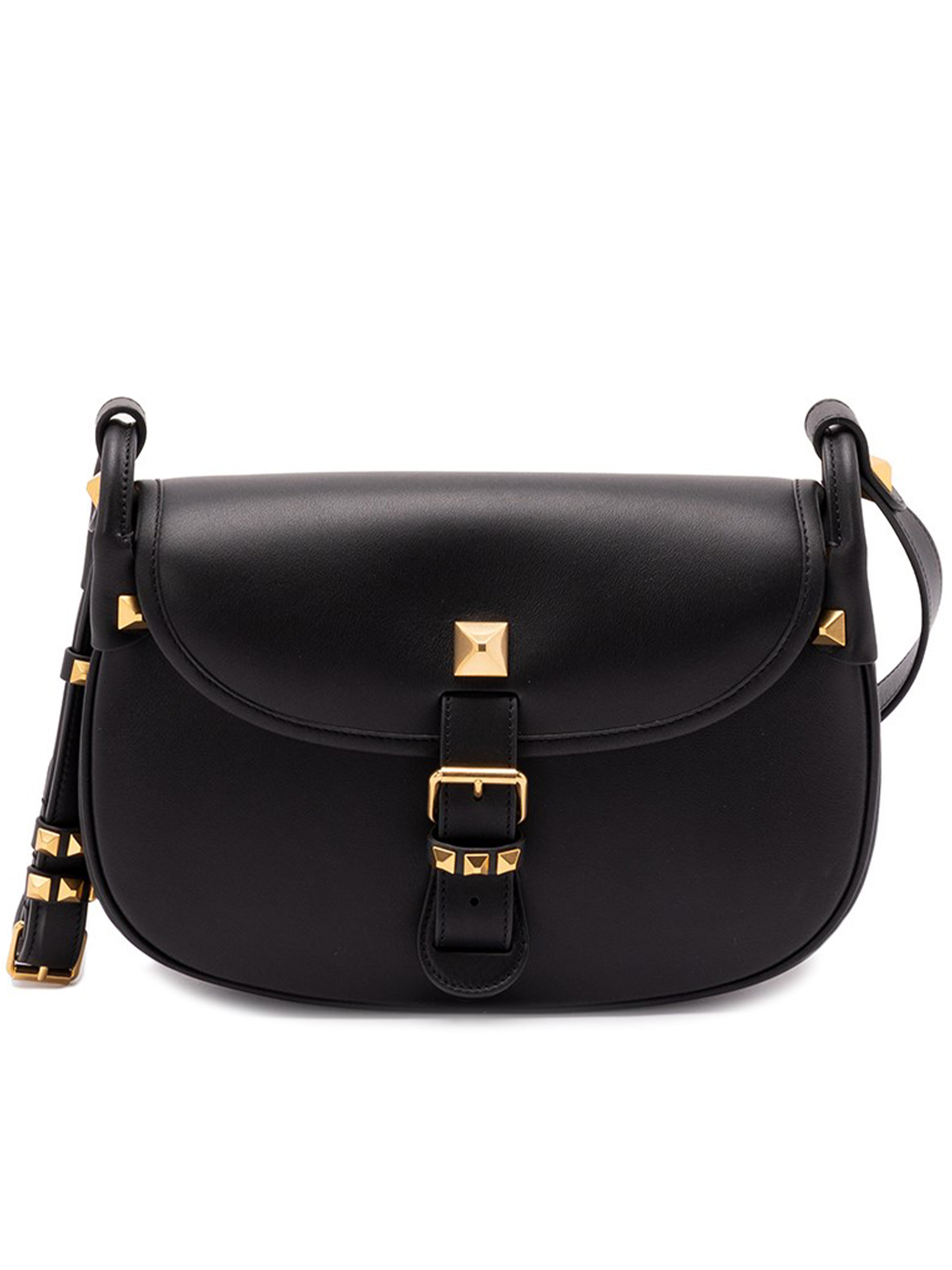 Valentino Shoulder Bag Flaneuse Black Leather Borsa – Women