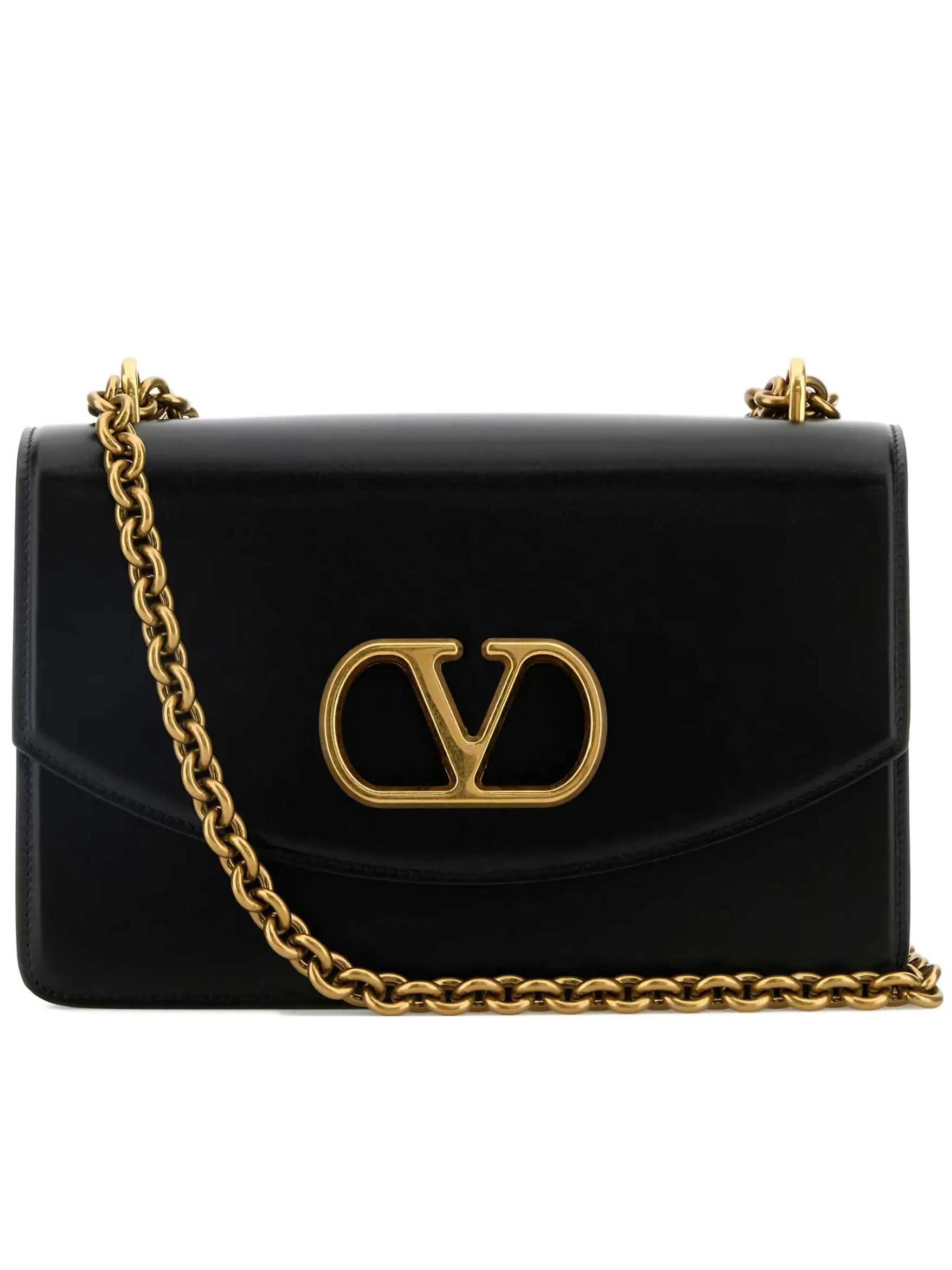 Valentino Shoulder Bag Vain Black Leather Borsa – Women