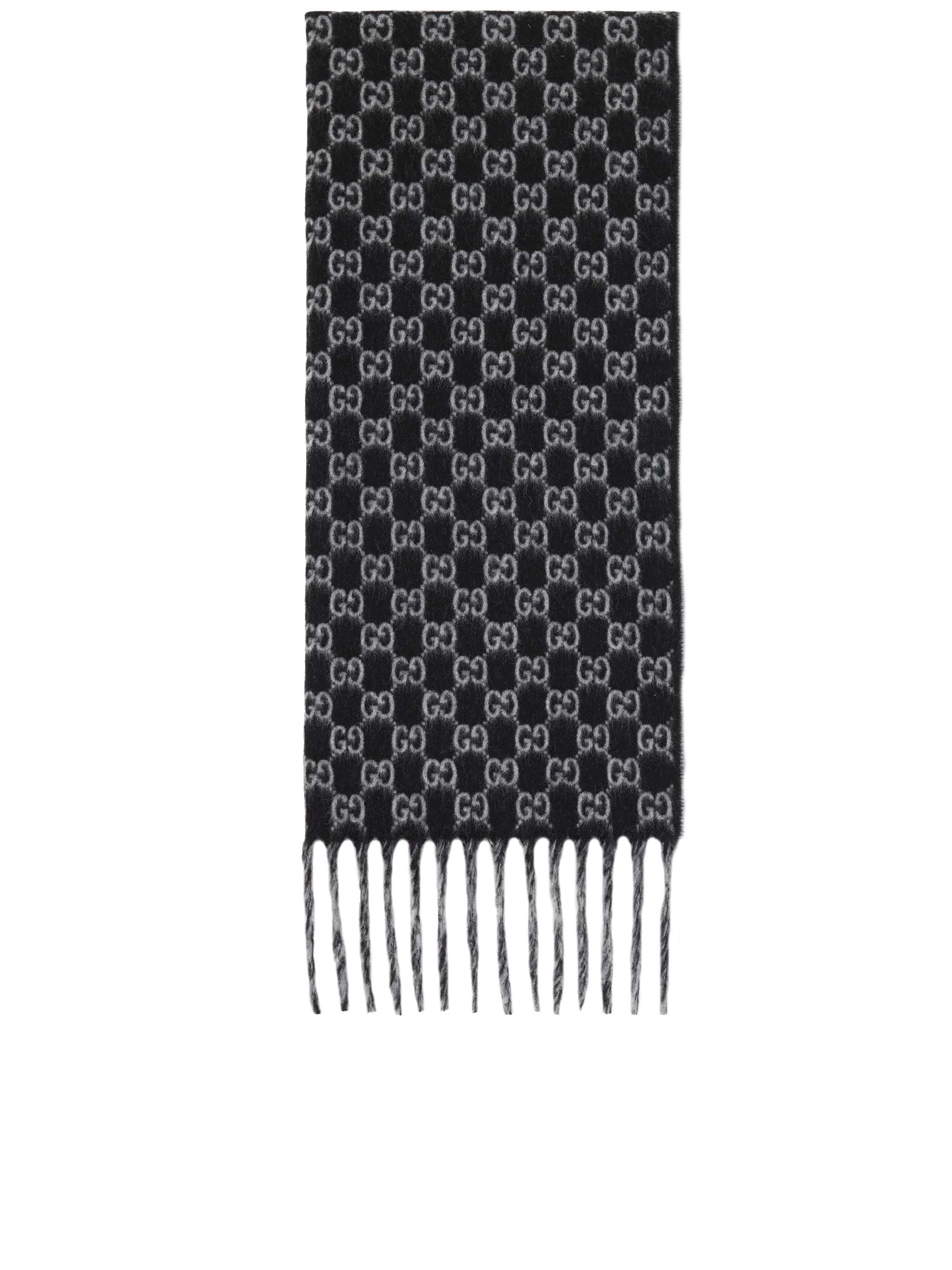 GUCCI Gucci Logo Shade Black Sciarpa - Men　グッチ ロゴ シェード ブラック スカーフ - メンズ