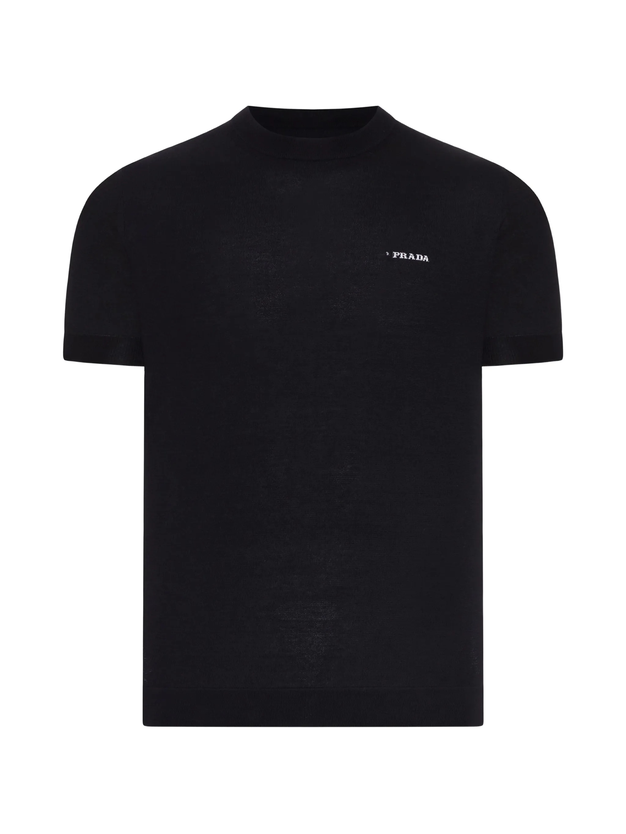 Prada Prada Girocollo Black Maglia - Men　プラダ クルーネック ブラック セーター - メンズ