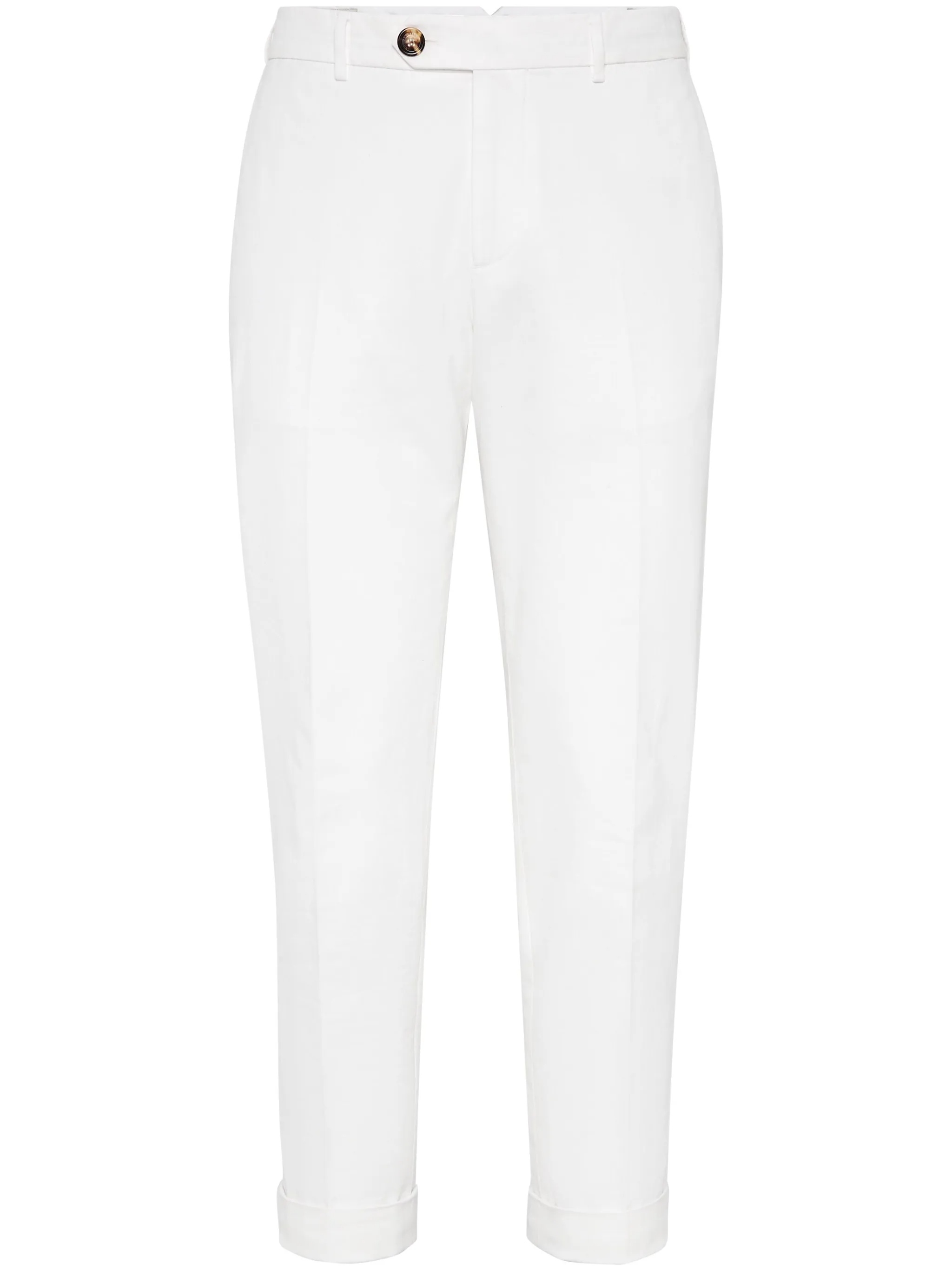 Brunello Cucinelli Men's White Pantalone Pantaloni