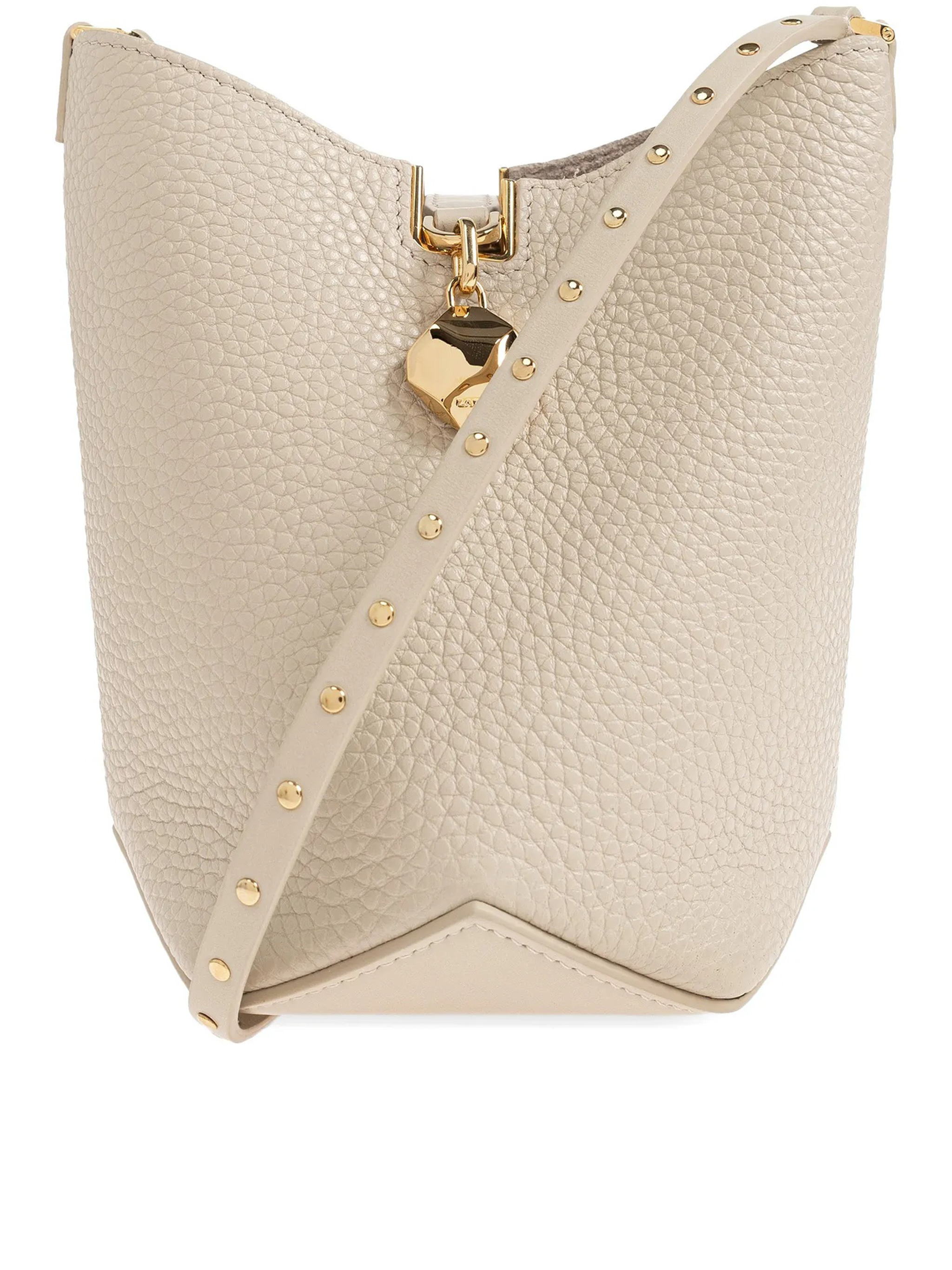 Lanvin Bucket Bag With Strap Grey Calf Leather Borsa – Women