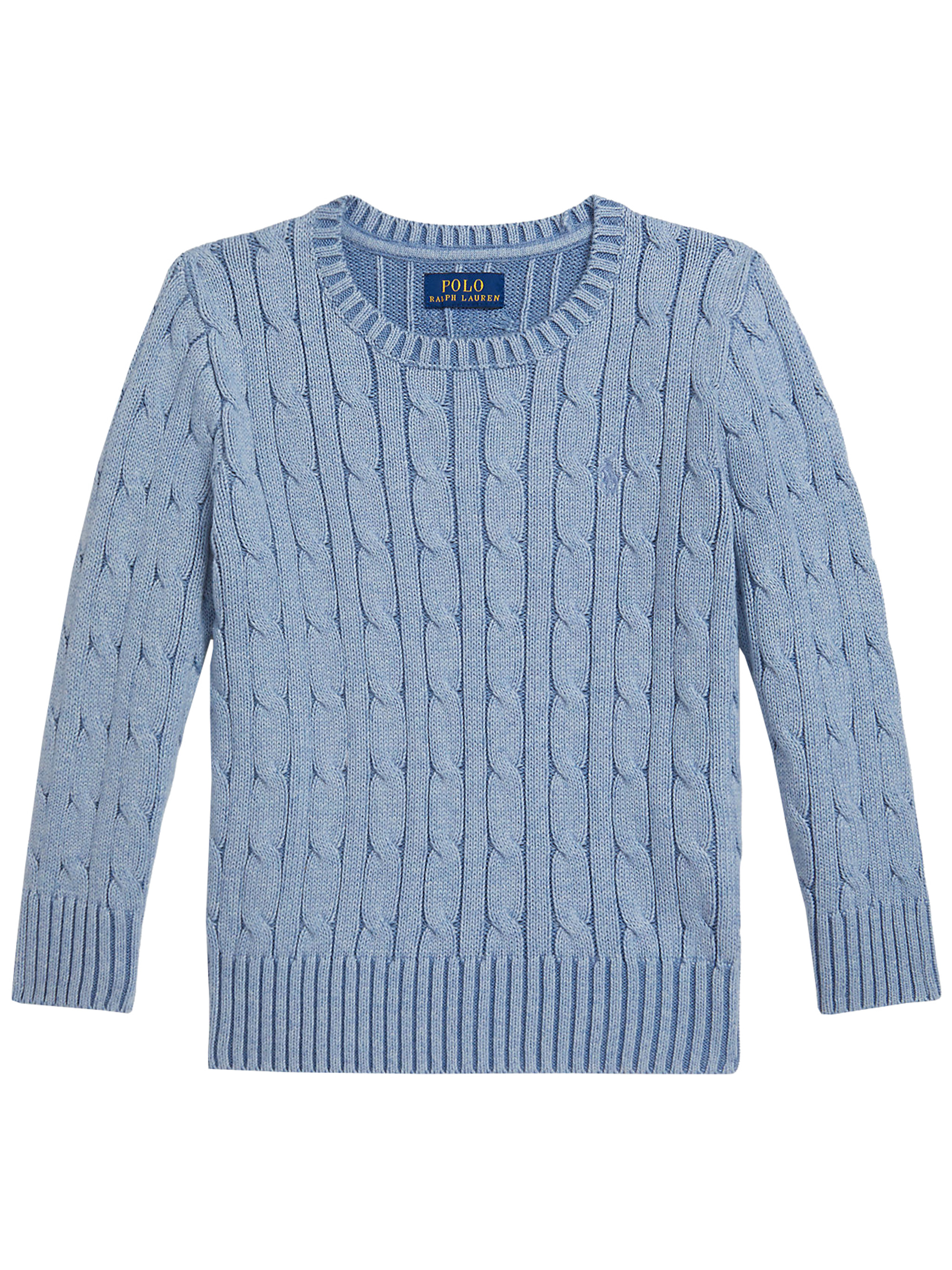 Polo Ralph Lauren Kids Blue Ls Cable Cn Tops Sweater Maglia