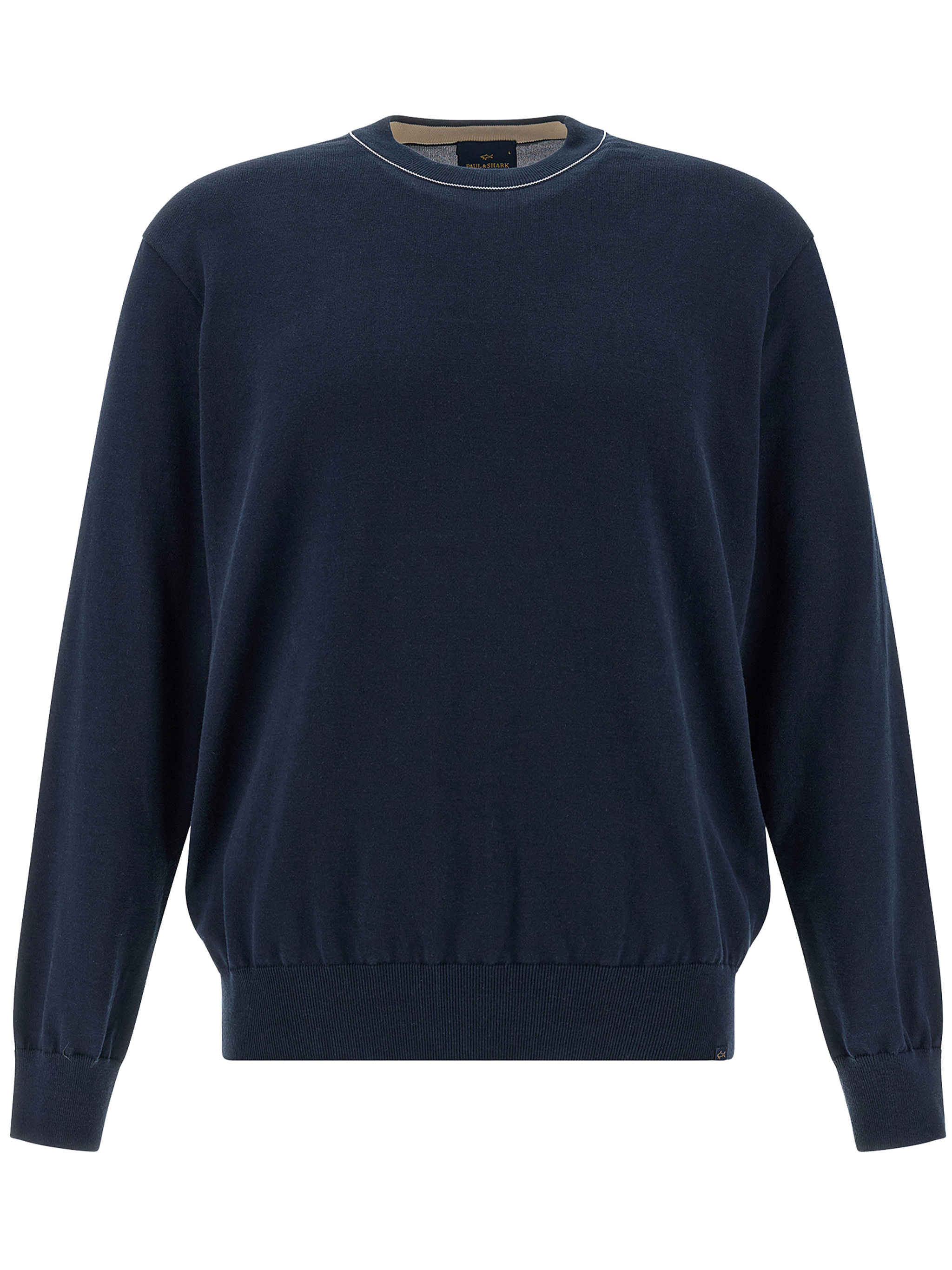 Paul & Shark Men's Blue Girocollo Cotone Felpa